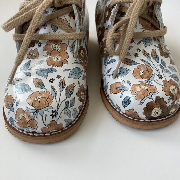 Mon Petit Shoes x Rylee + Cru Floral Lace Up Boots - Bloom - 9 - Picture 4 of 9